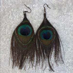 Peacock earrings